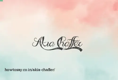 Akia Chaffer