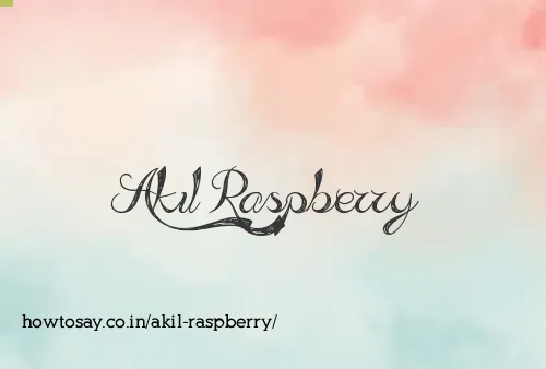 Akil Raspberry