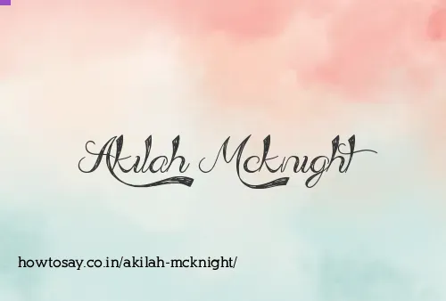 Akilah Mcknight