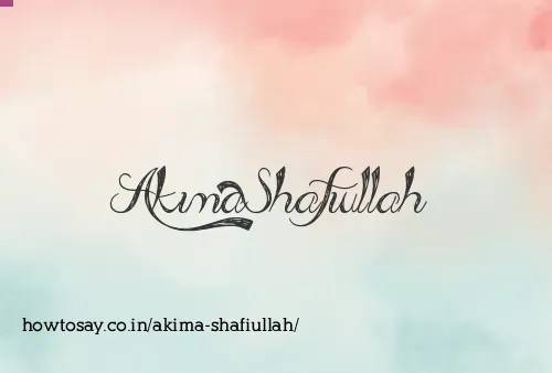 Akima Shafiullah