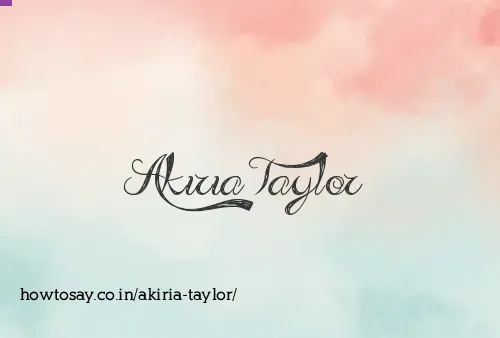 Akiria Taylor