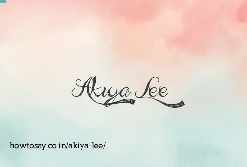 Akiya Lee