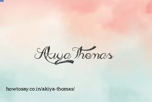 Akiya Thomas