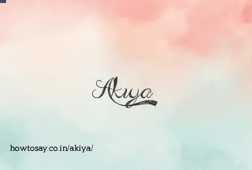 Akiya