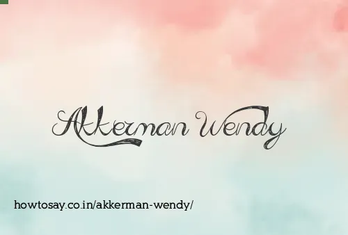 Akkerman Wendy