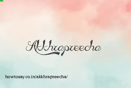 Akkhrapreecha