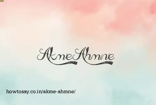 Akme Ahmne