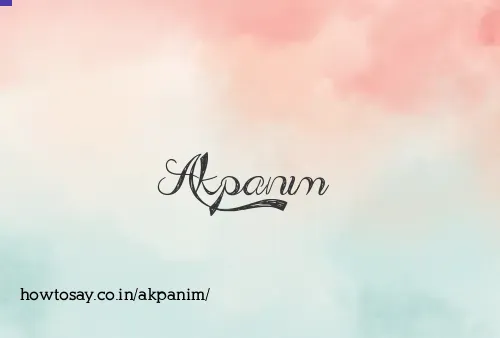 Akpanim