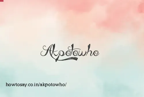 Akpotowho
