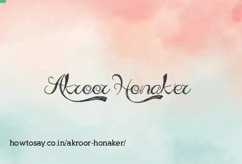 Akroor Honaker