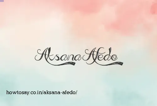 Aksana Afedo