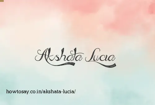 Akshata Lucia