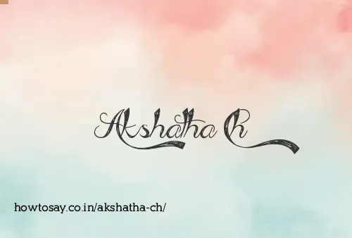 Akshatha Ch