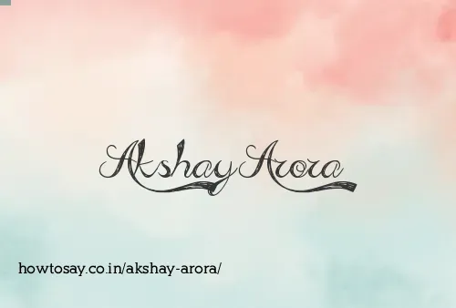 Akshay Arora