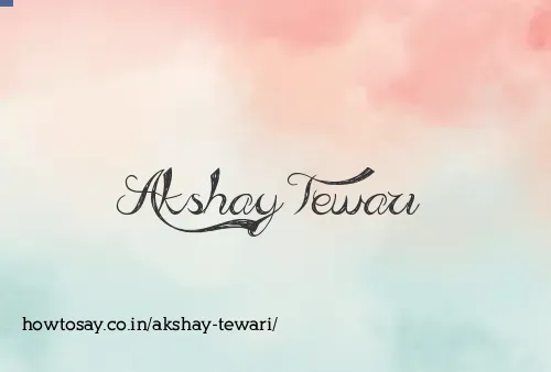 Akshay Tewari