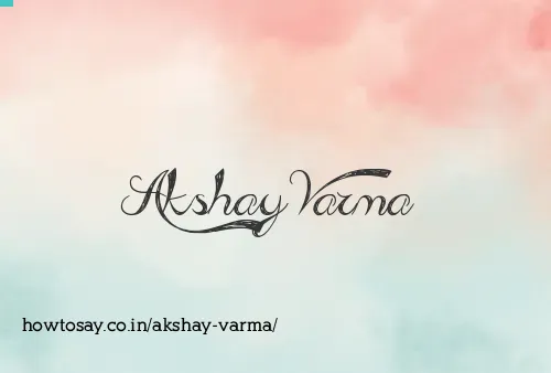Akshay Varma