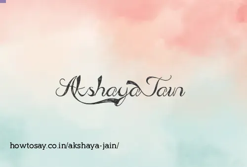 Akshaya Jain