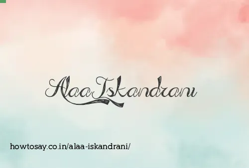 Alaa Iskandrani