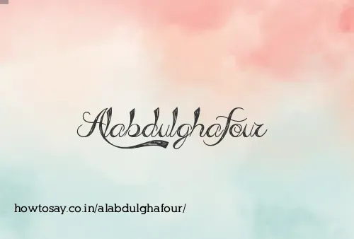 Alabdulghafour