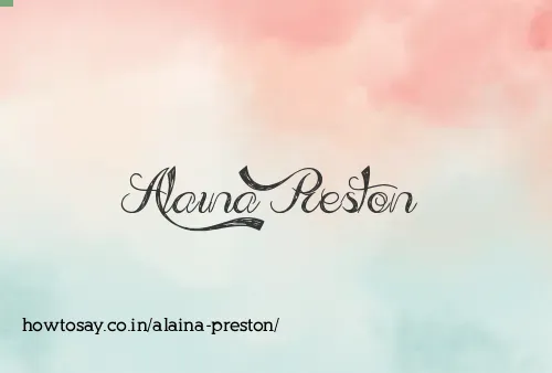 Alaina Preston