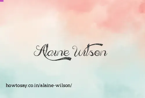 Alaine Wilson