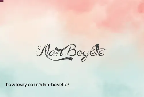 Alan Boyette