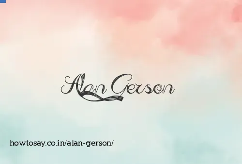 Alan Gerson