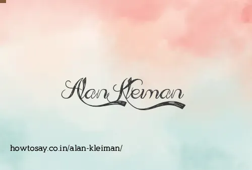 Alan Kleiman