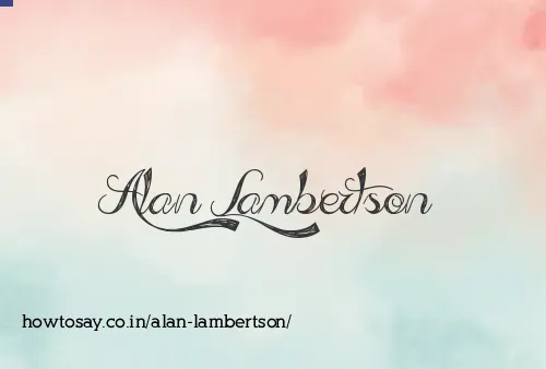 Alan Lambertson