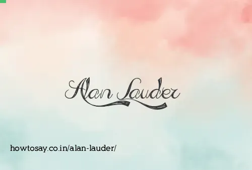 Alan Lauder