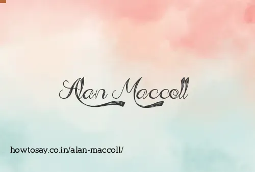 Alan Maccoll