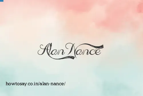 Alan Nance