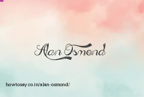 Alan Osmond