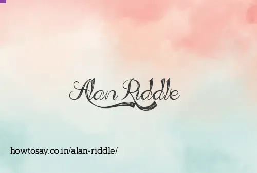 Alan Riddle