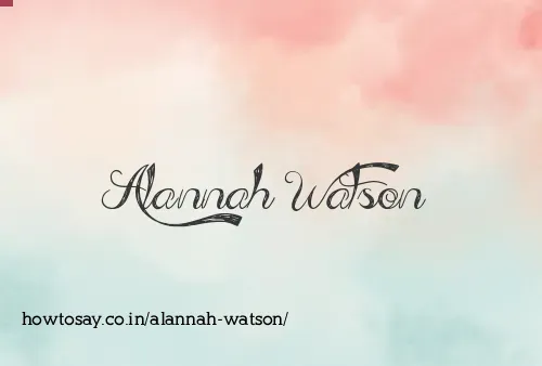 Alannah Watson