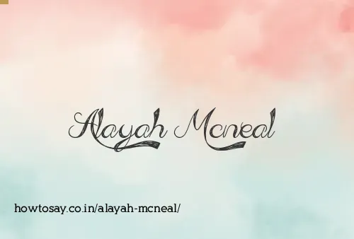Alayah Mcneal
