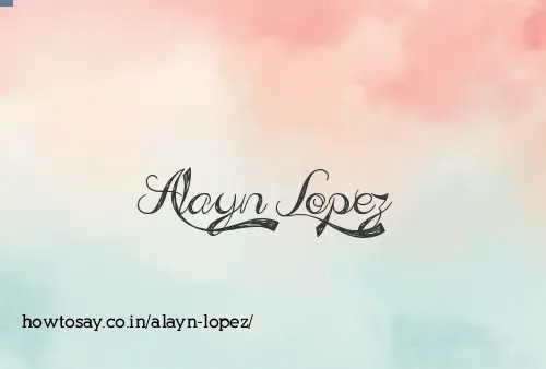 Alayn Lopez