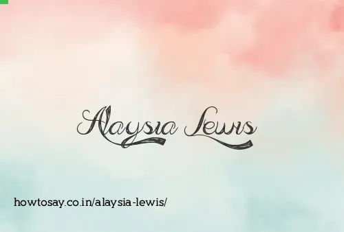 Alaysia Lewis