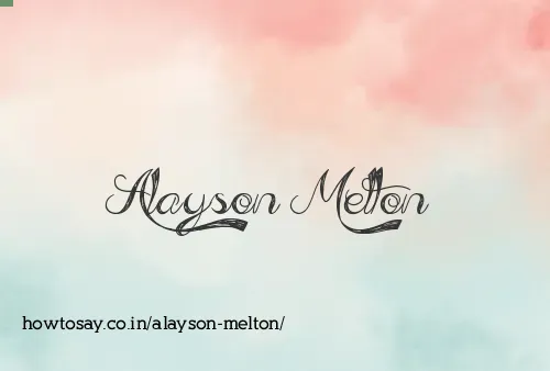 Alayson Melton
