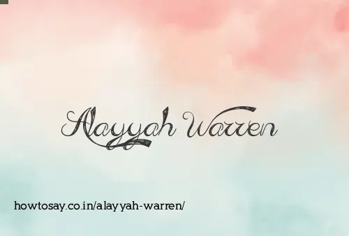 Alayyah Warren