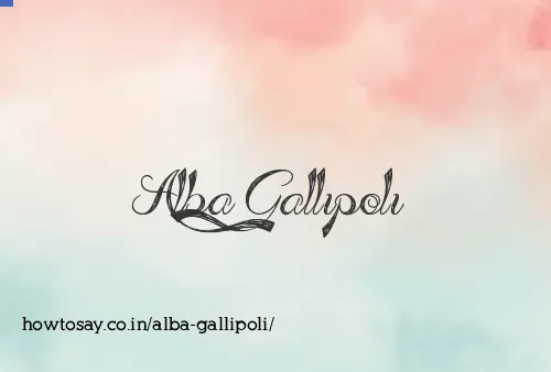 Alba Gallipoli