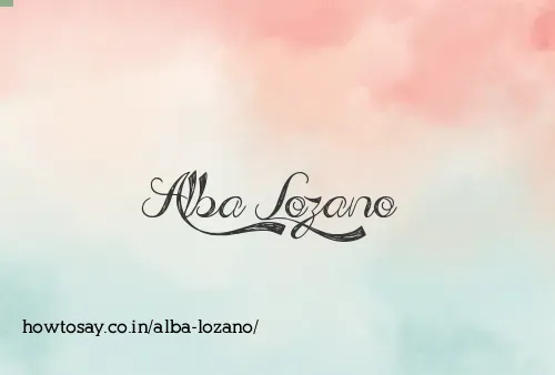 Alba Lozano