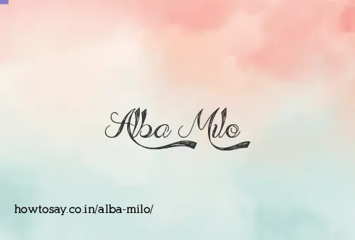 Alba Milo