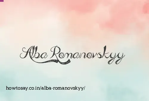 Alba Romanovskyy
