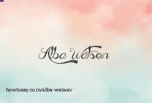 Alba Watson