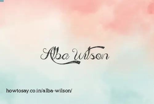 Alba Wilson