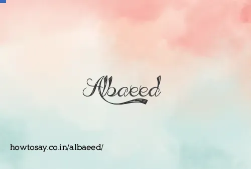 Albaeed