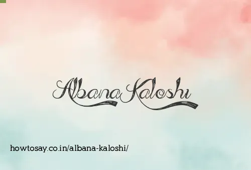 Albana Kaloshi