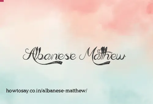Albanese Matthew