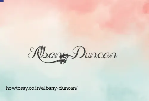 Albany Duncan